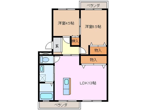 桑名駅 徒歩30分 3階の物件間取画像